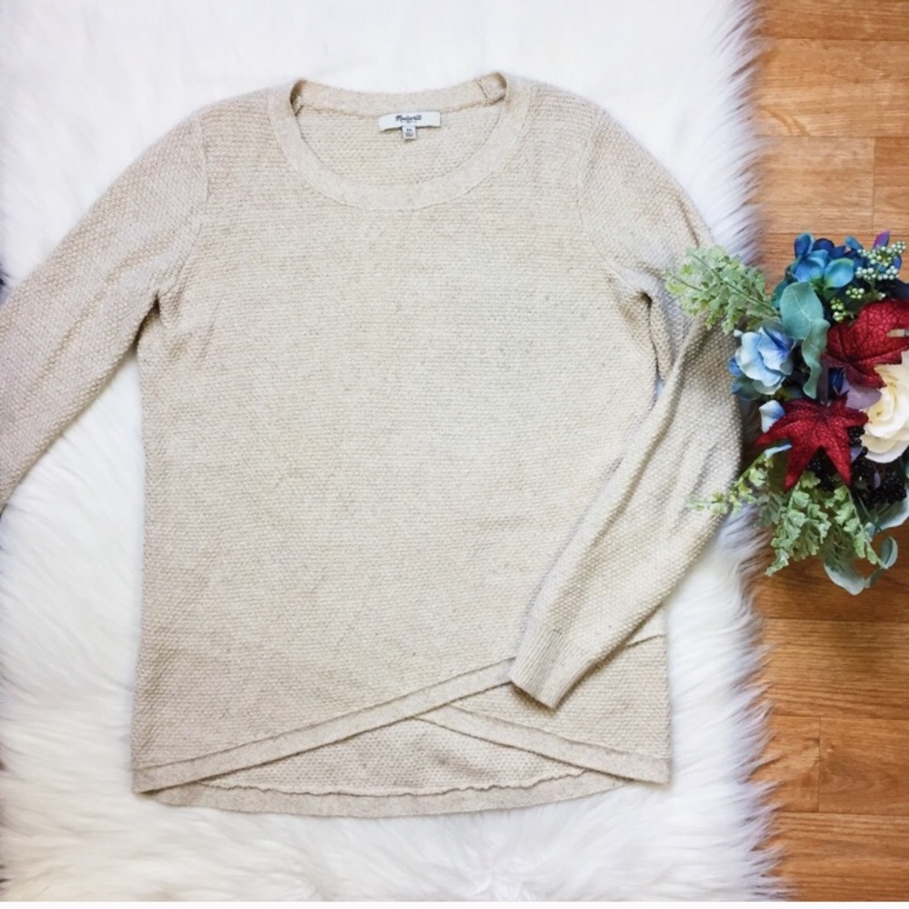 Madewell Cream Knit Crewneck Sweater XS 281